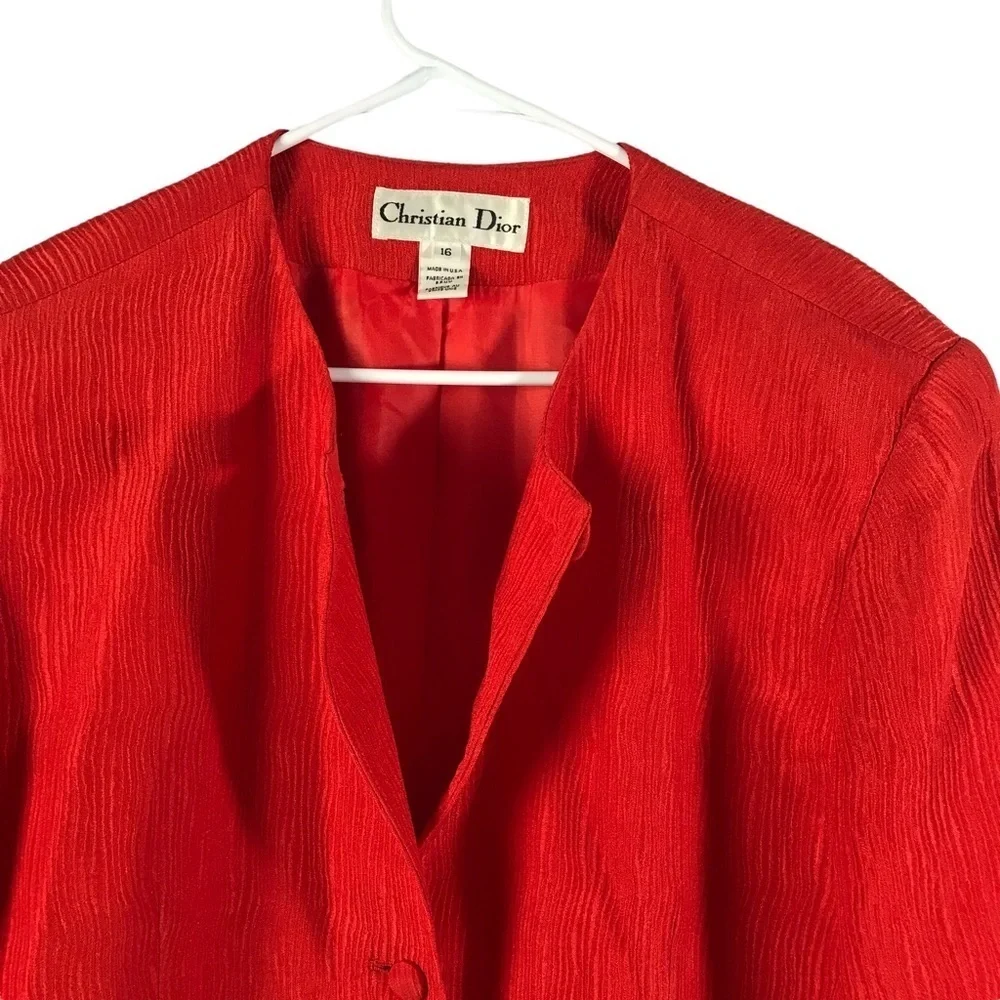 Christian Dior Orange Blazer size 16